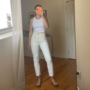 Madewell The Perfect Vintage Crop Jean White